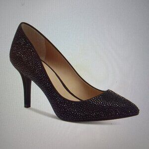 Women's size 7.5 black Zitah crystal Embellished Pointed Toe Pumps.